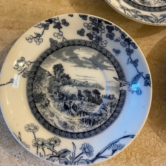 Brownfield & Son Trademark Woodland Vintage No 14058 Vintage Porcelain Tea Plate - Picture 5 of 10